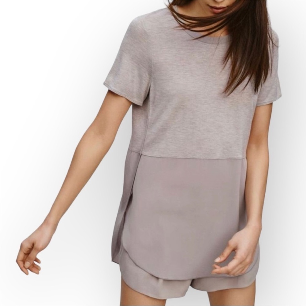 Aritzia Wilfred Capucine Silk Blend Tee